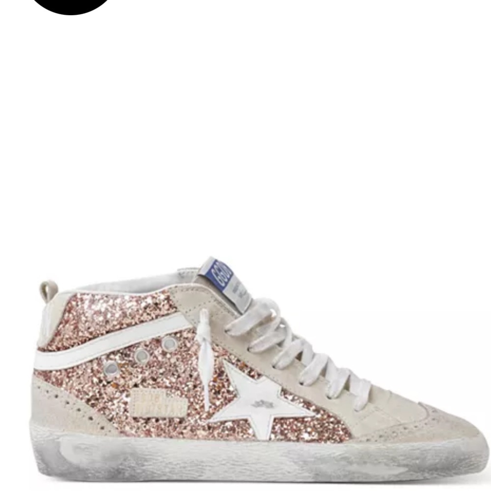 Golden Goose Midstar Women's Sneakers - Rose Gold Glitter and White - Picture 5 of 14